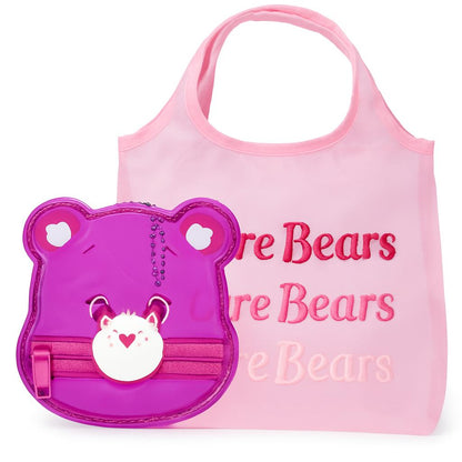 Eco-Friendly Reusable Shopping Bags with Bear Pouches - Purple, Pink, Blue