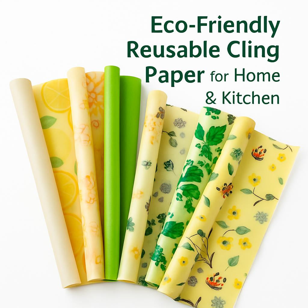 Eco-Friendly Beeswax Food Wraps in Various Colors and Patterns