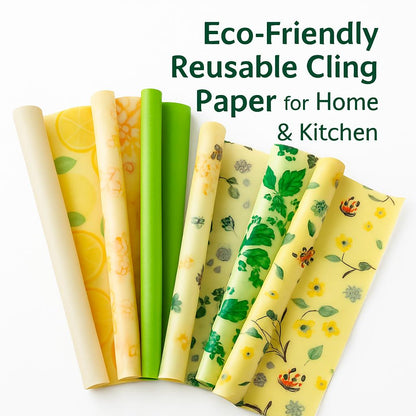 Eco-Friendly Beeswax Food Wraps in Various Colors and Patterns