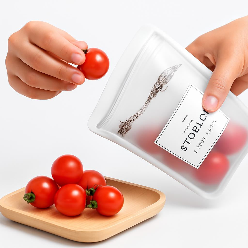 Eco-Friendly Reusable Silicone Storage Bags - Sustainable Food Storage Solution