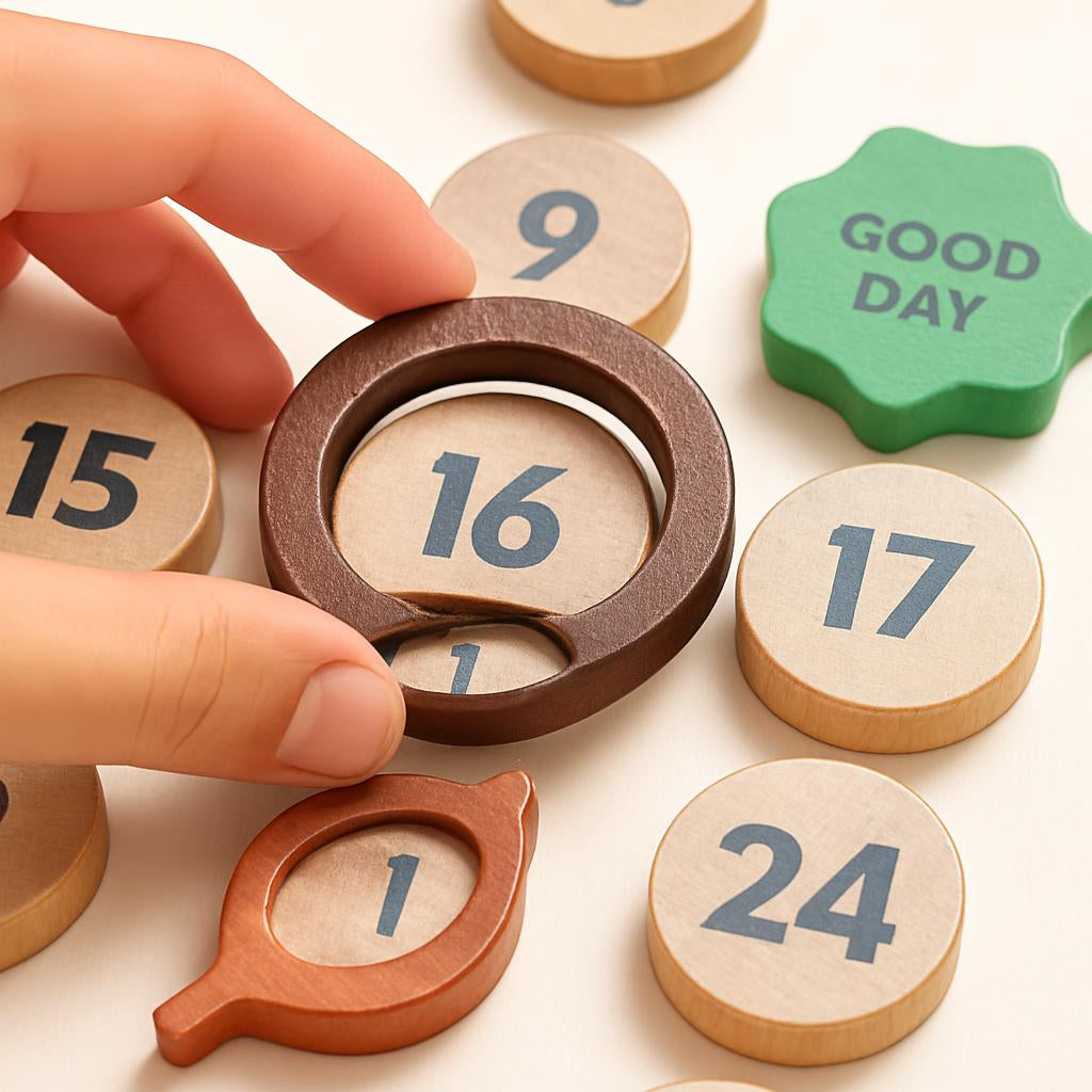 Eco-Friendly Wooden Calendar for Kids' Learning