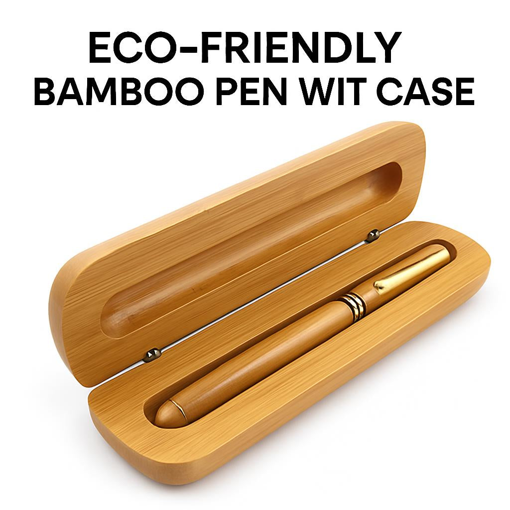 Eco-Friendly Bamboo Pen with Case