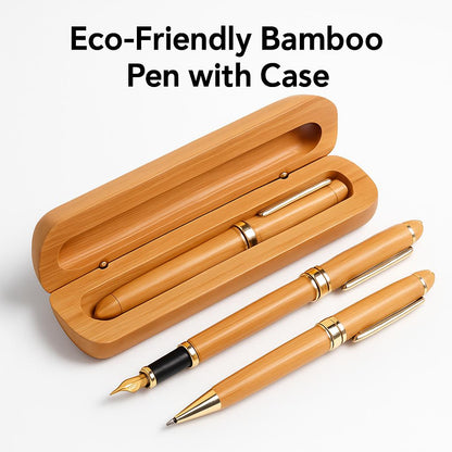 Eco-Friendly Bamboo Pen with Case