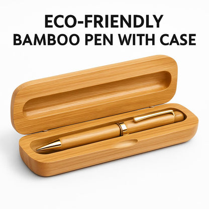 Eco-Friendly Bamboo Pen with Case