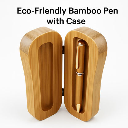 Eco-Friendly Bamboo Pen with Case