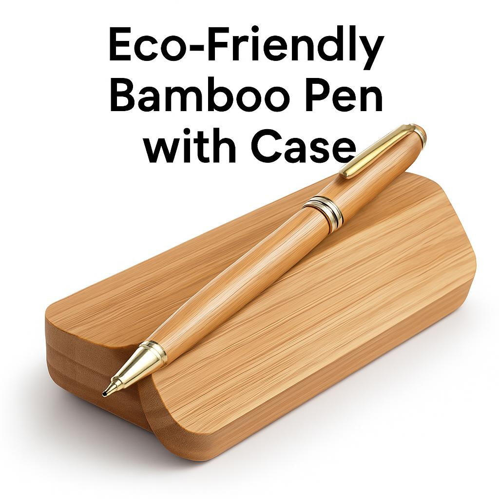 Eco-Friendly Bamboo Pen with Case