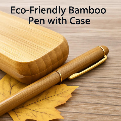 Eco-Friendly Bamboo Pen with Case
