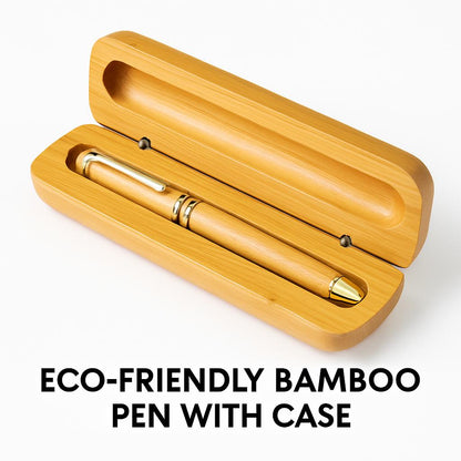 Eco-Friendly Bamboo Pen with Case
