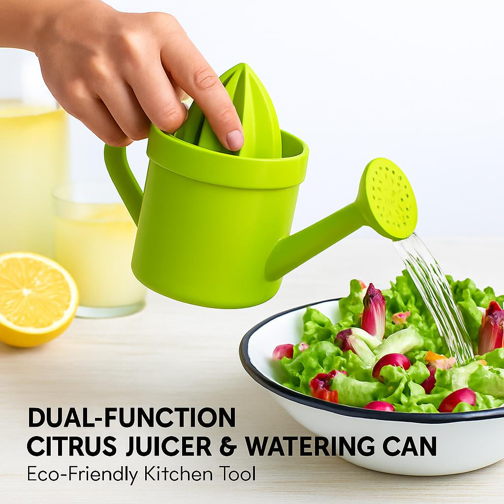 Dual-Function Citrus Juicer and Watering Can in Green