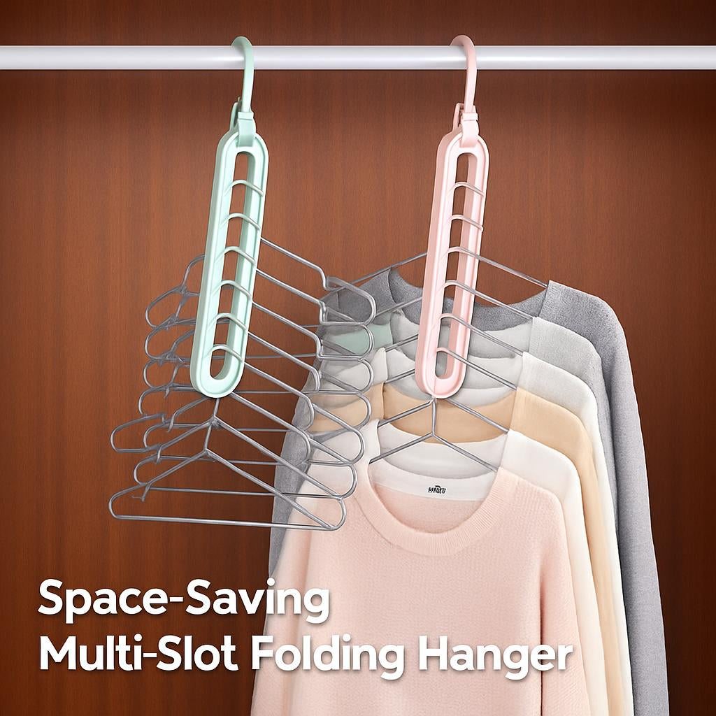 Space-Saving Multi-Slot Folding Hanger
