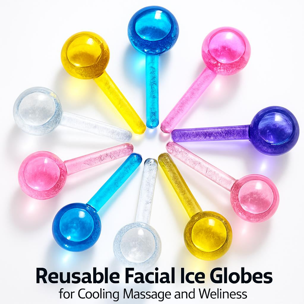 Reusable Facial Ice Globes for Cooling Massage and Wellness