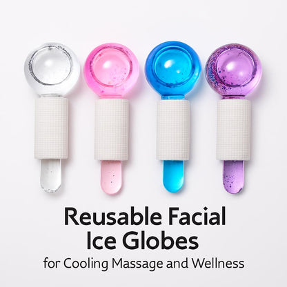 Reusable Facial Ice Globes for Cooling Massage and Wellness