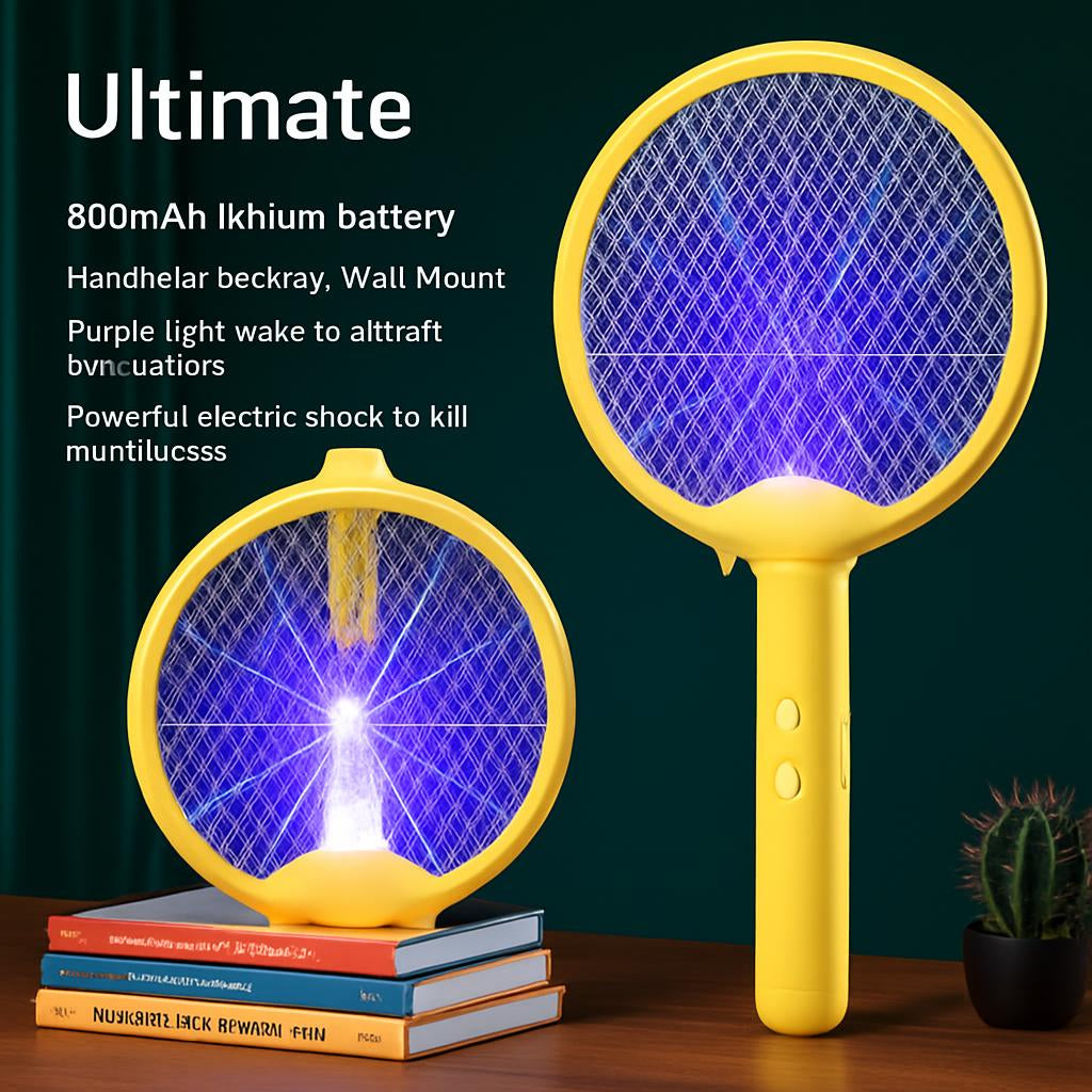 Eco-Friendly 3-in-1 Mosquito Killing Lamp & Swatter
