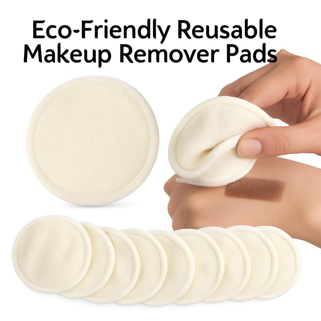 Eco-Friendly Reusable Makeup Remover Pads with Mesh Bag