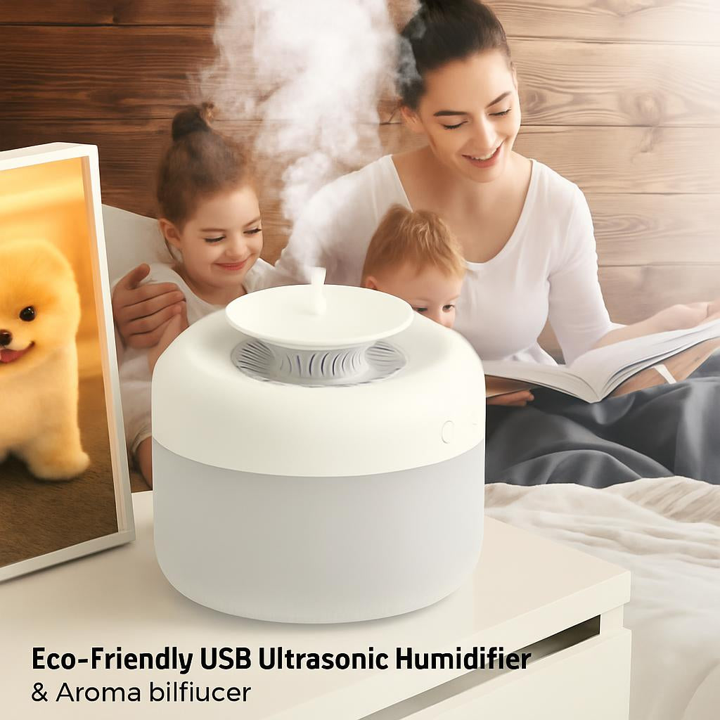 Eco-Friendly Cylindrical Humidifier for Wellness and Air Quality