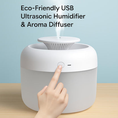 Eco-Friendly USB Ultrasonic Humidifier & Aroma Diffuser