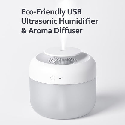 Eco-Friendly USB Ultrasonic Humidifier & Aroma Diffuser