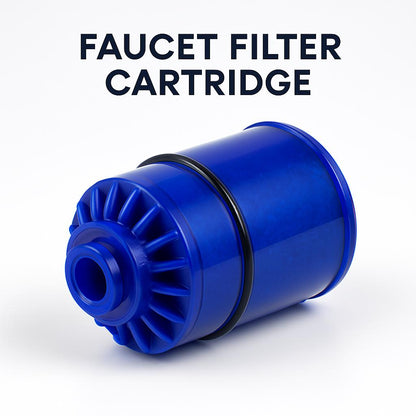 Blue Cylindrical Shower Filter Cartridge for Enhanced Water Quality