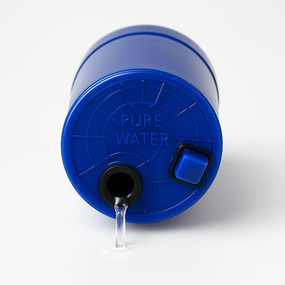 Blue Cylindrical Faucet Filter Cartridge for Pure Water