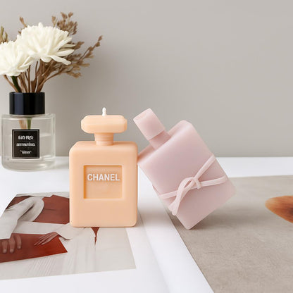 Perfume Bottle Shaped Decorative Candles - Eco-Friendly Wax, Multi-Use Decor