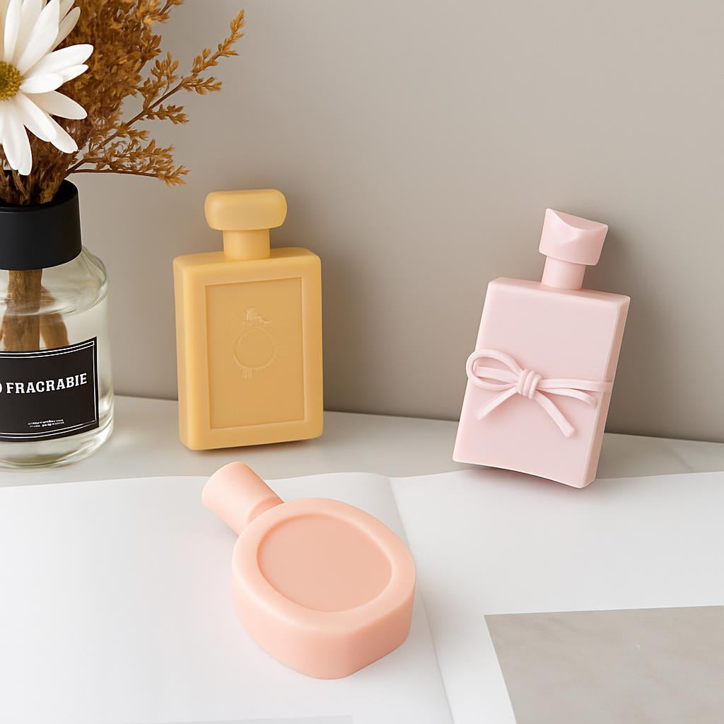 Perfume Bottle Shaped Decorative Candles - Eco-Friendly Wax, Multi-Use Decor