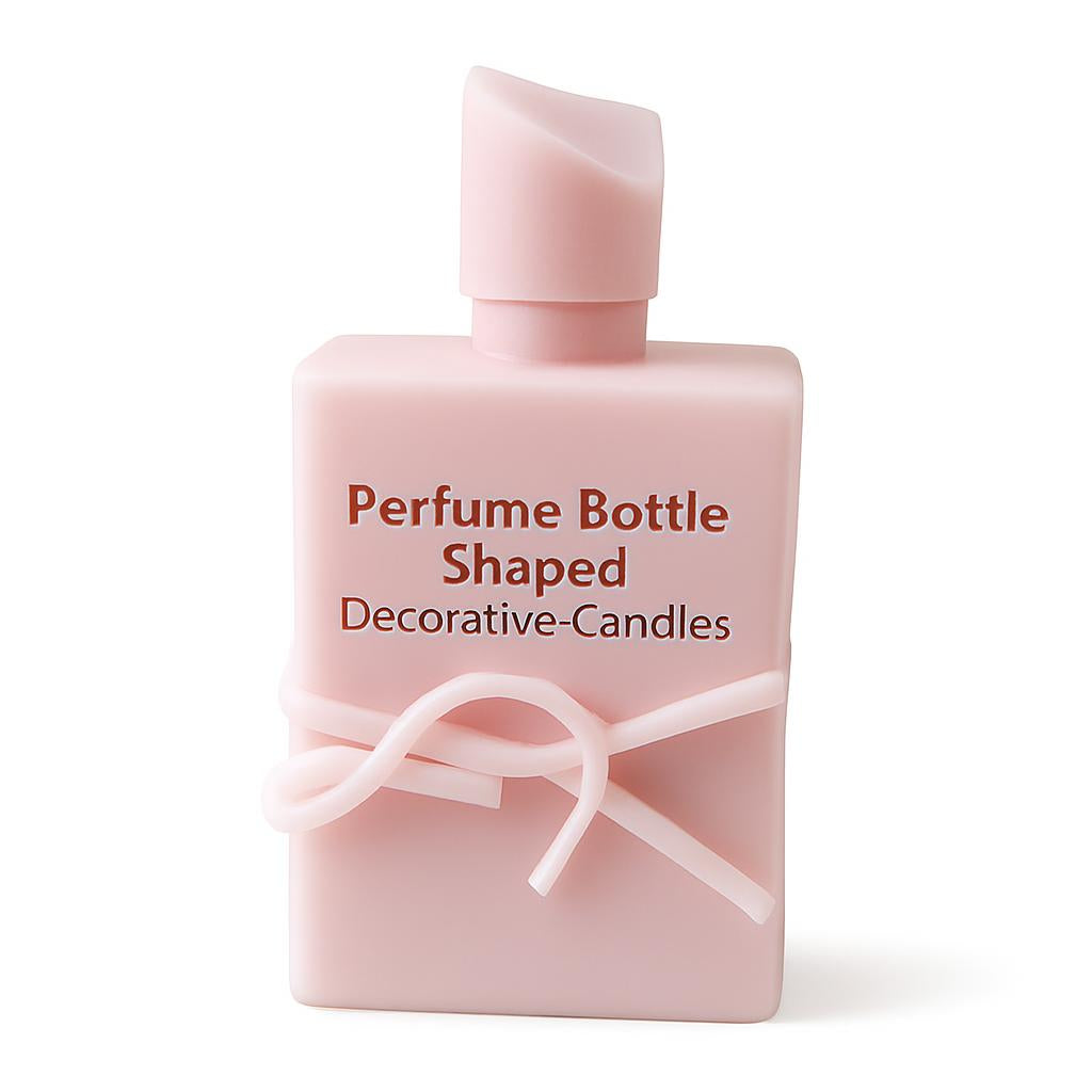 Perfume Bottle Shaped Decorative Candles - Eco-Friendly Wax, Multi-Use Decor