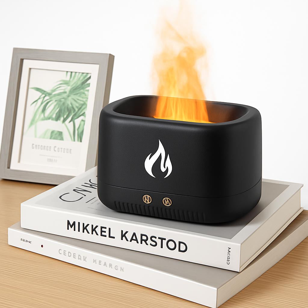 Black Rectangular Aroma Diffuser for Eco-Friendly Aromatherapy