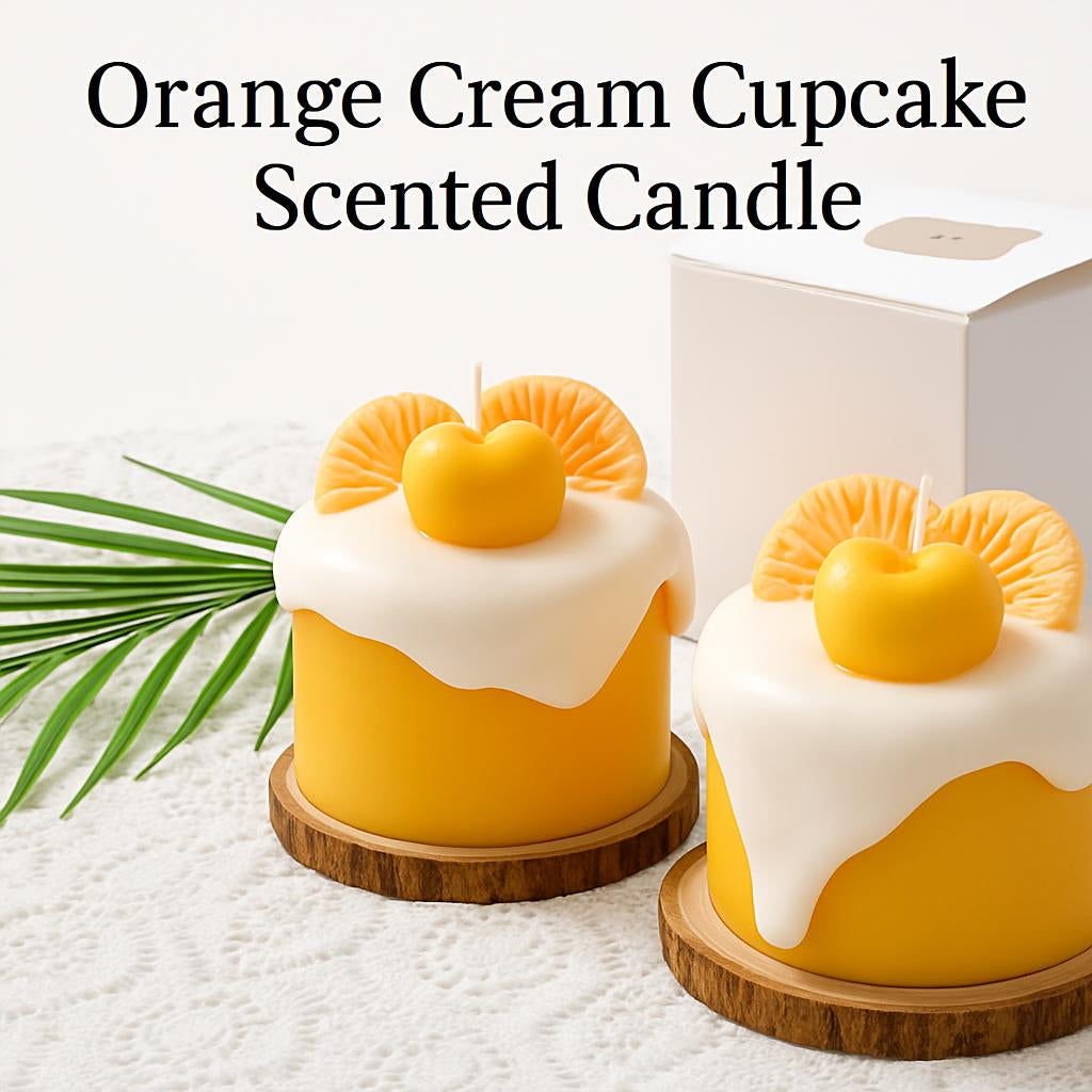 Orange Cream Cupcake Scented Candle