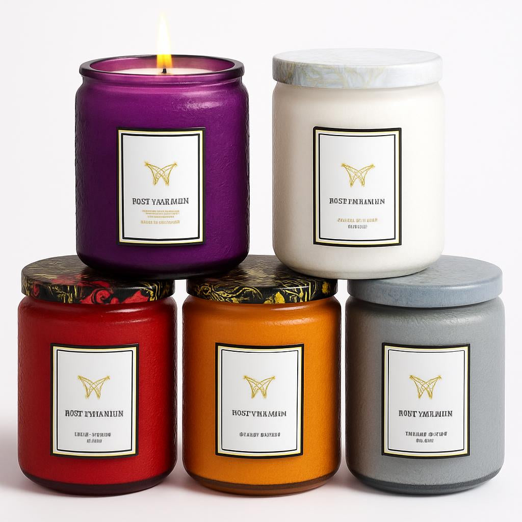Eco-Friendly Aromatherapy Scented Candles in Reusable Glass Jars