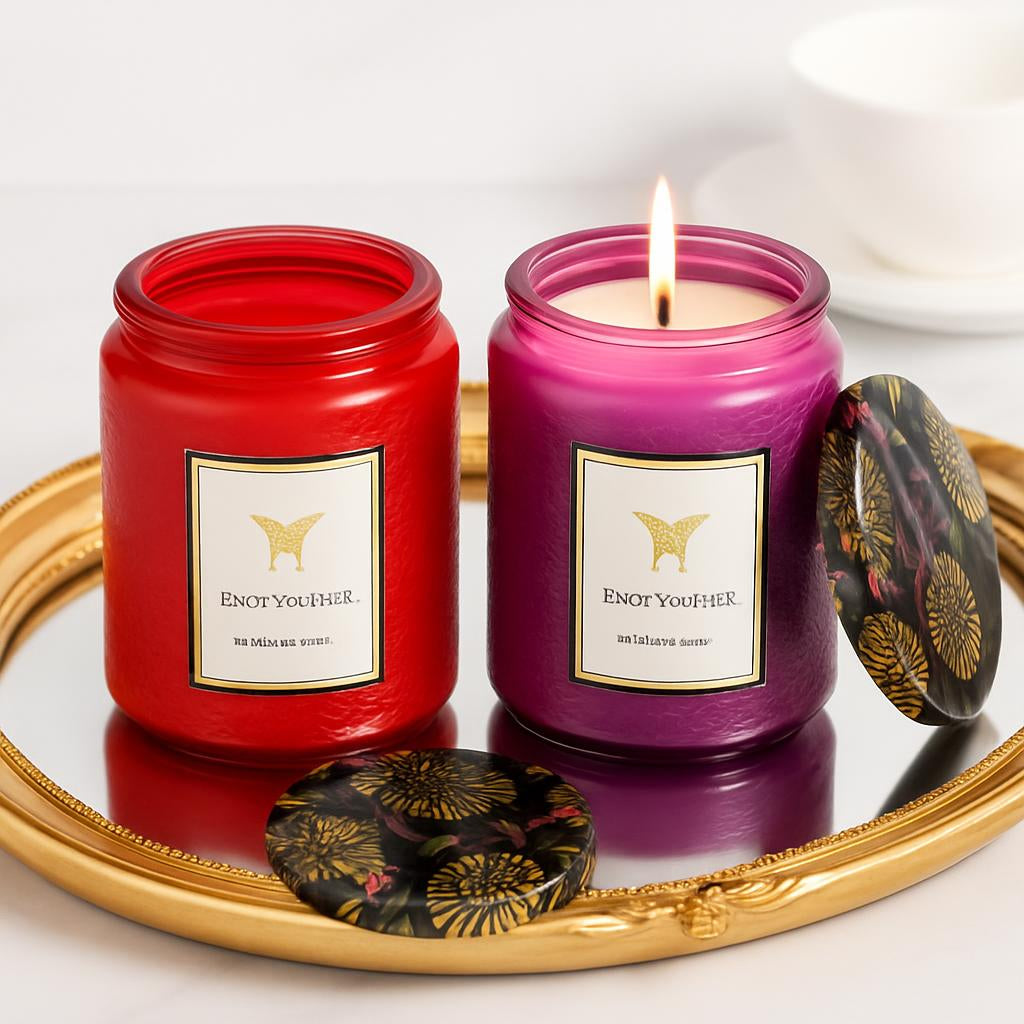 Eco-Friendly Aromatherapy Scented Candles in Reusable Glass Jars