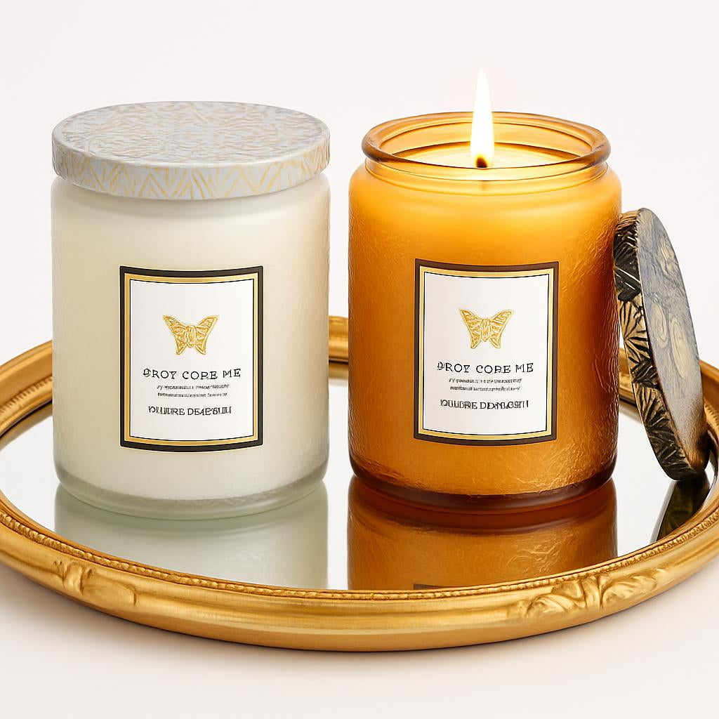 Eco-Friendly Aromatherapy Scented Candles in Reusable Glass Jars