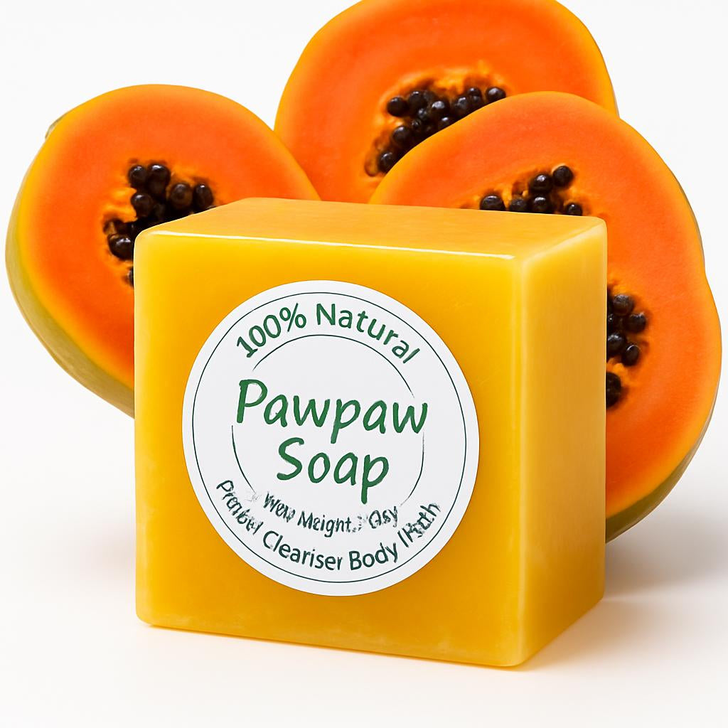 Natural Pawpaw Soap Bar - Eco-Friendly Facial Cleanser & Body Wash