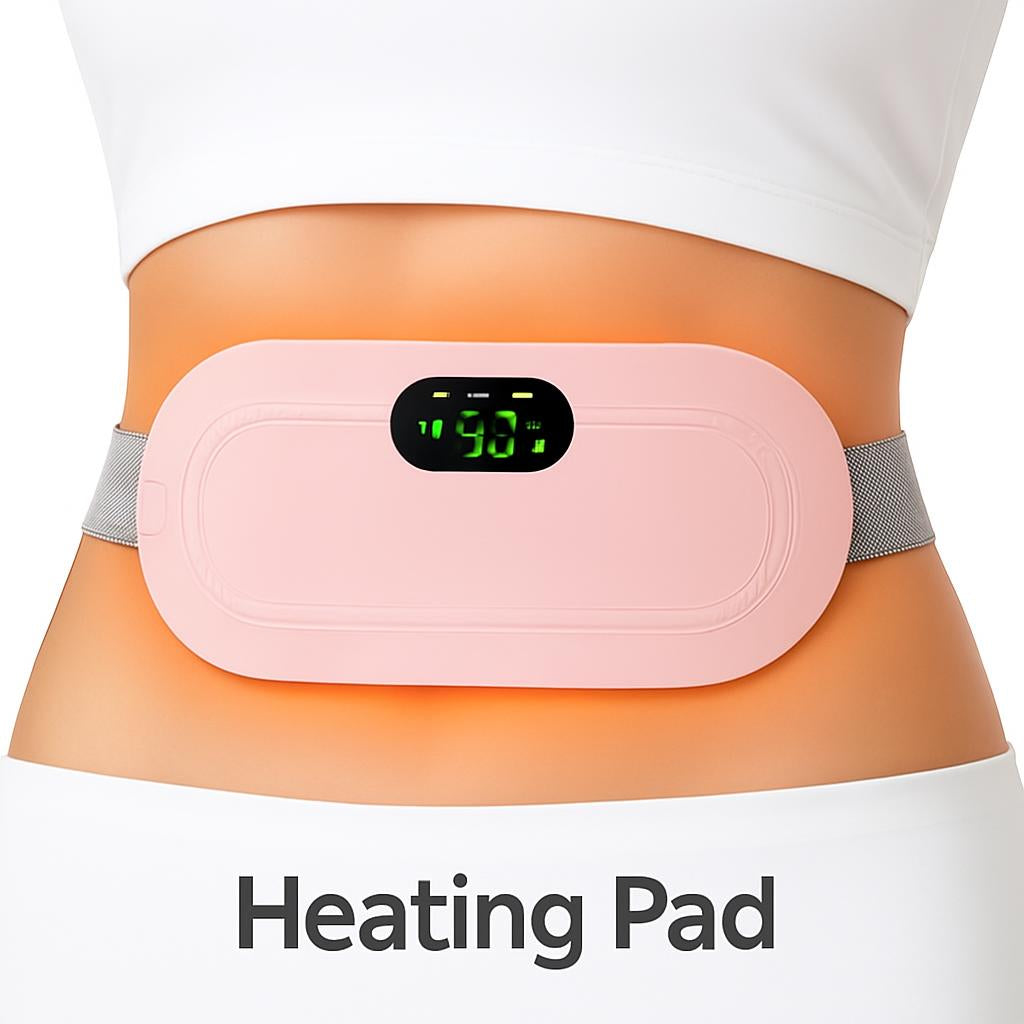 Pink Oval Heating Pad Belt for Waist