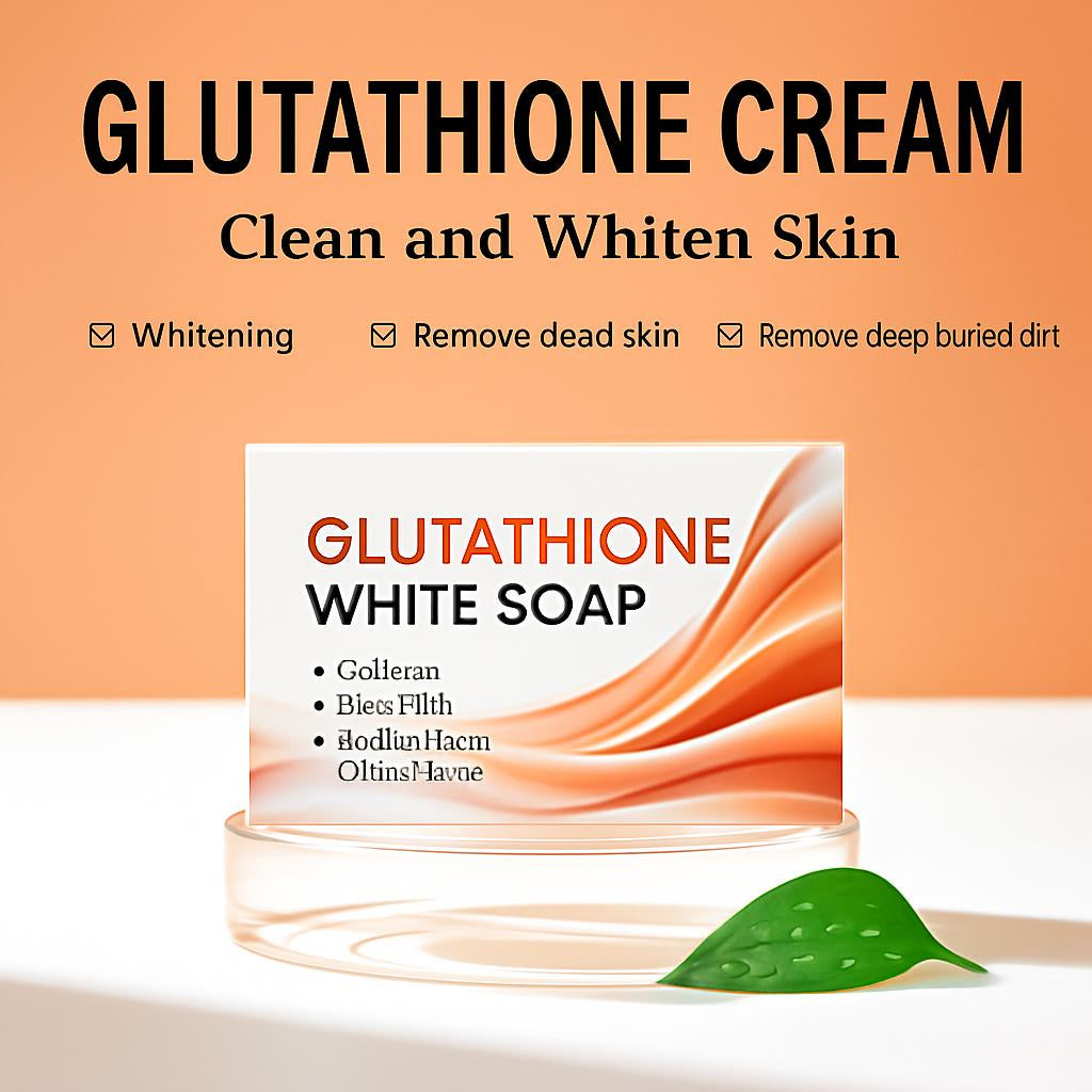 Natural Glutathione White Soap Bar for Skin Whitening and Exfoliation
