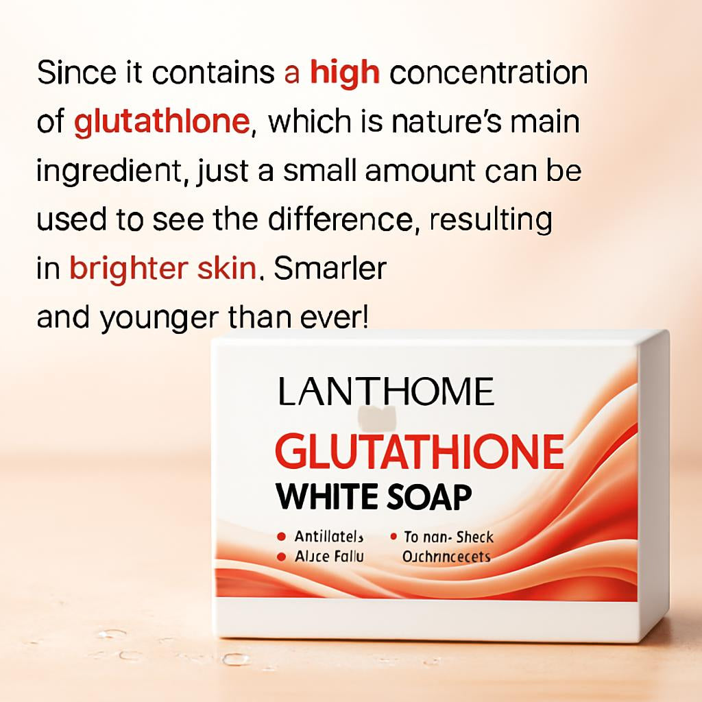 Natural Glutathione White Soap Bar for Skin Whitening and Exfoliation