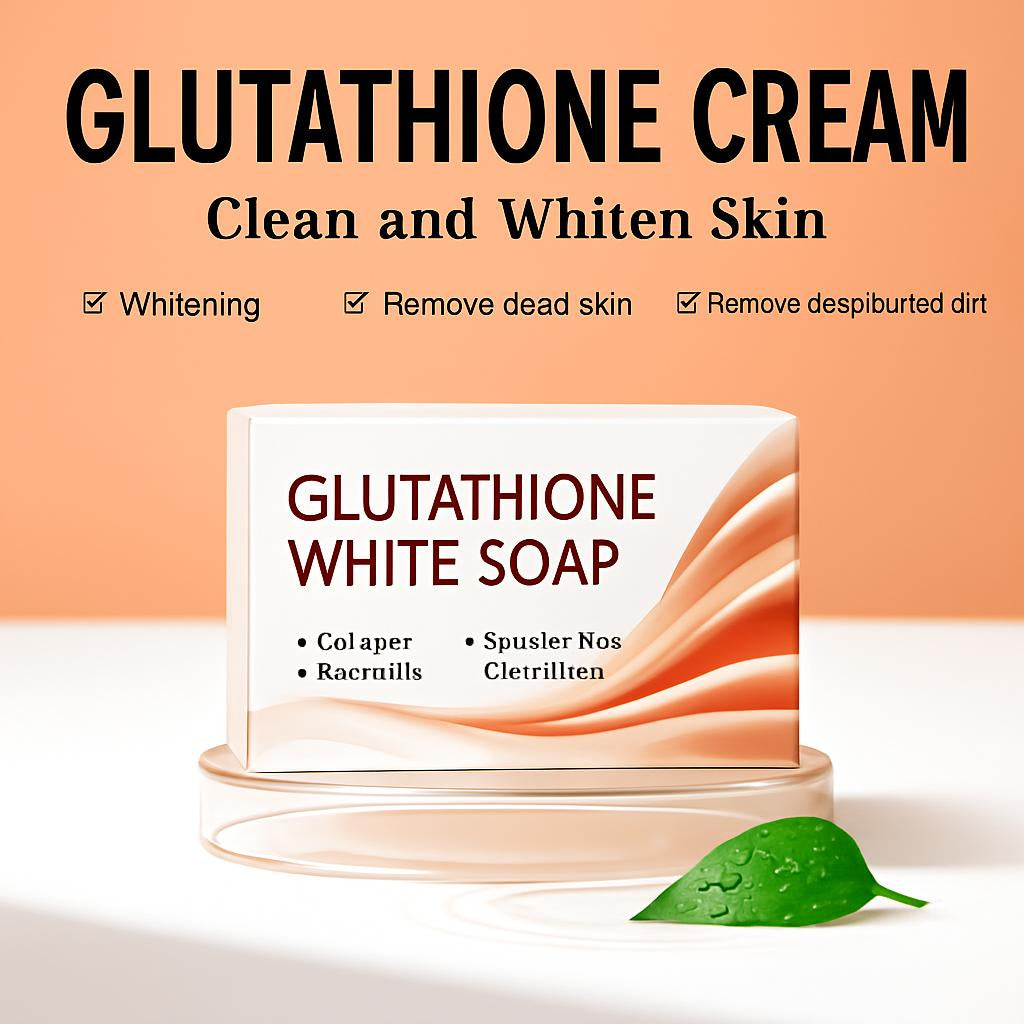 Natural Glutathione White Soap Bar for Skin Whitening and Exfoliation