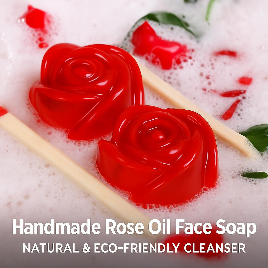 Handmade Rose Oil Face Soap - Natural & Eco-Friendly Cleanser