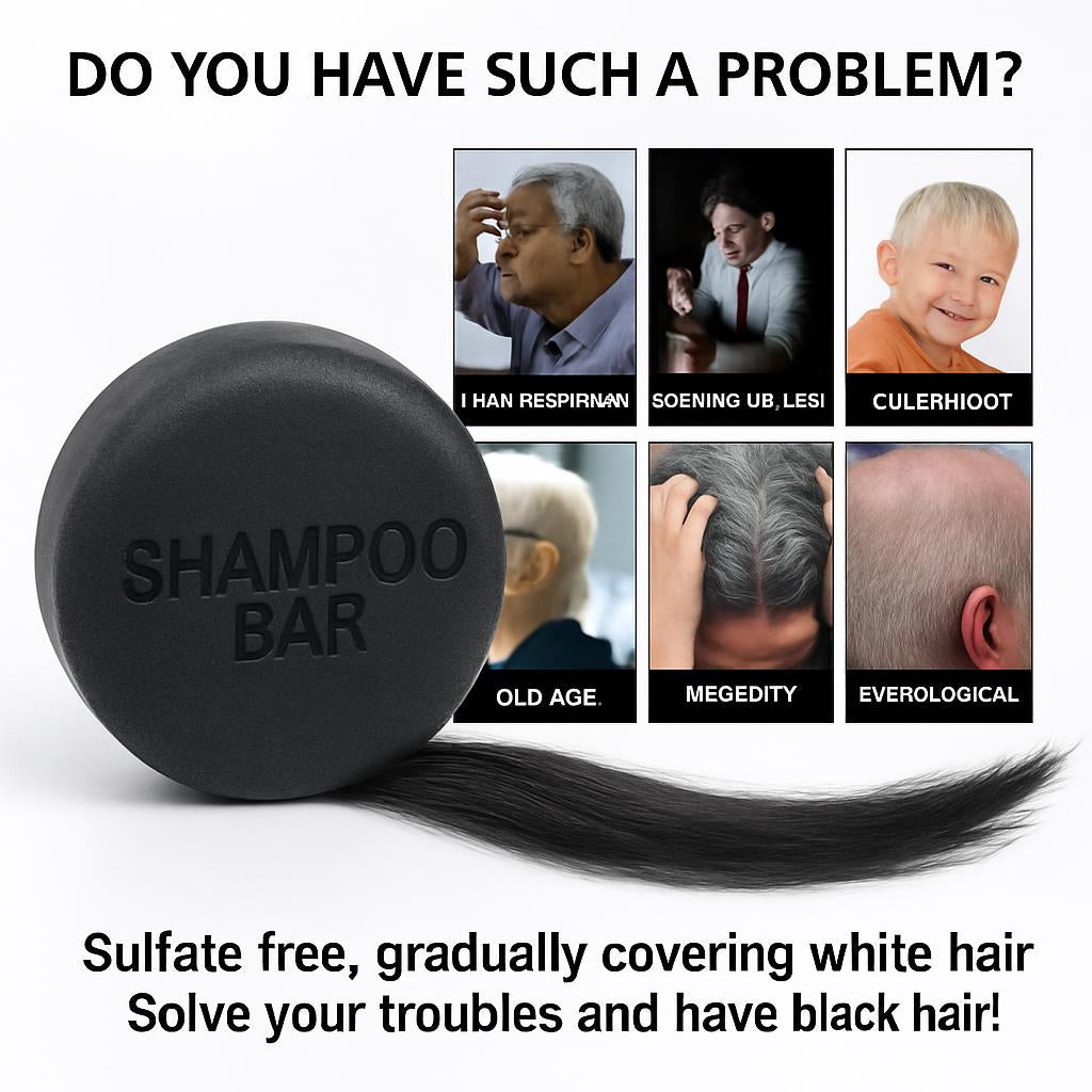Organic Bamboo Charcoal Shampoo Bar for Deep Repair