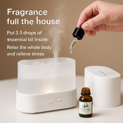 Compact Black Flame Aroma Diffuser - Ultrasonic Aromatherapy Device