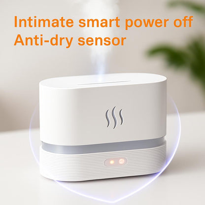 Compact Black Flame Aroma Diffuser - Ultrasonic Aromatherapy Device