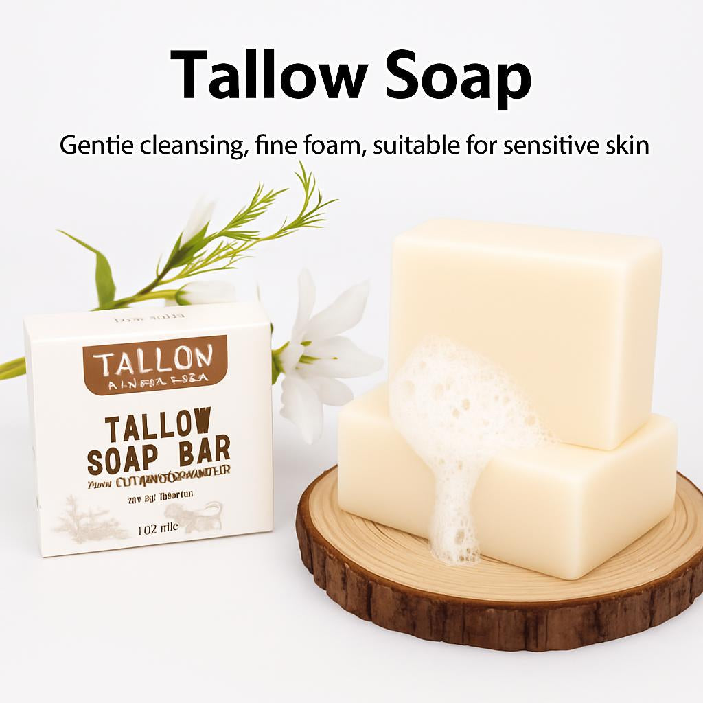 Natural Tallow Soap Bar in Plastic-Free Packaging