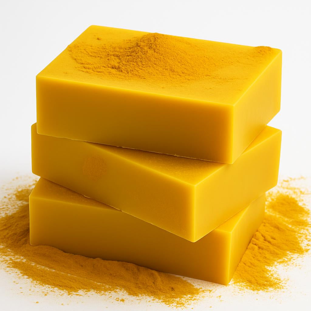 Natural Yellow Turmeric Soap Bars - Eco-Friendly, Biodegradable, Plastic-Free