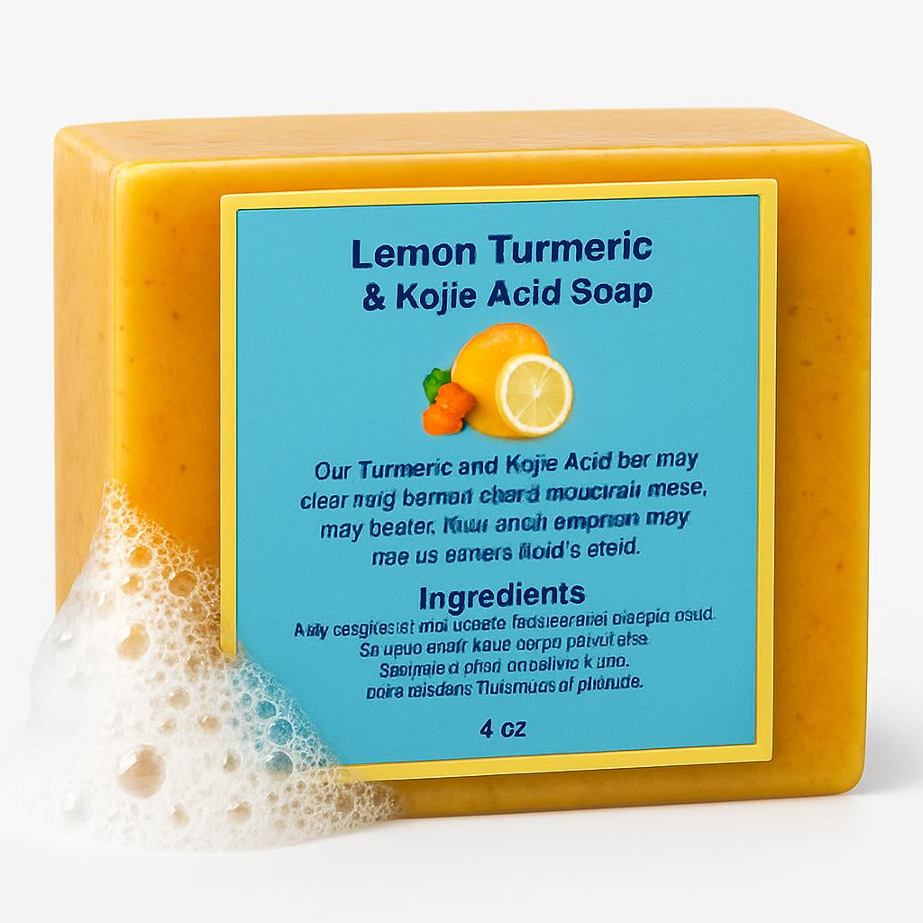 Natural Yellow Turmeric Soap Bars - Eco-Friendly, Biodegradable, Plastic-Free