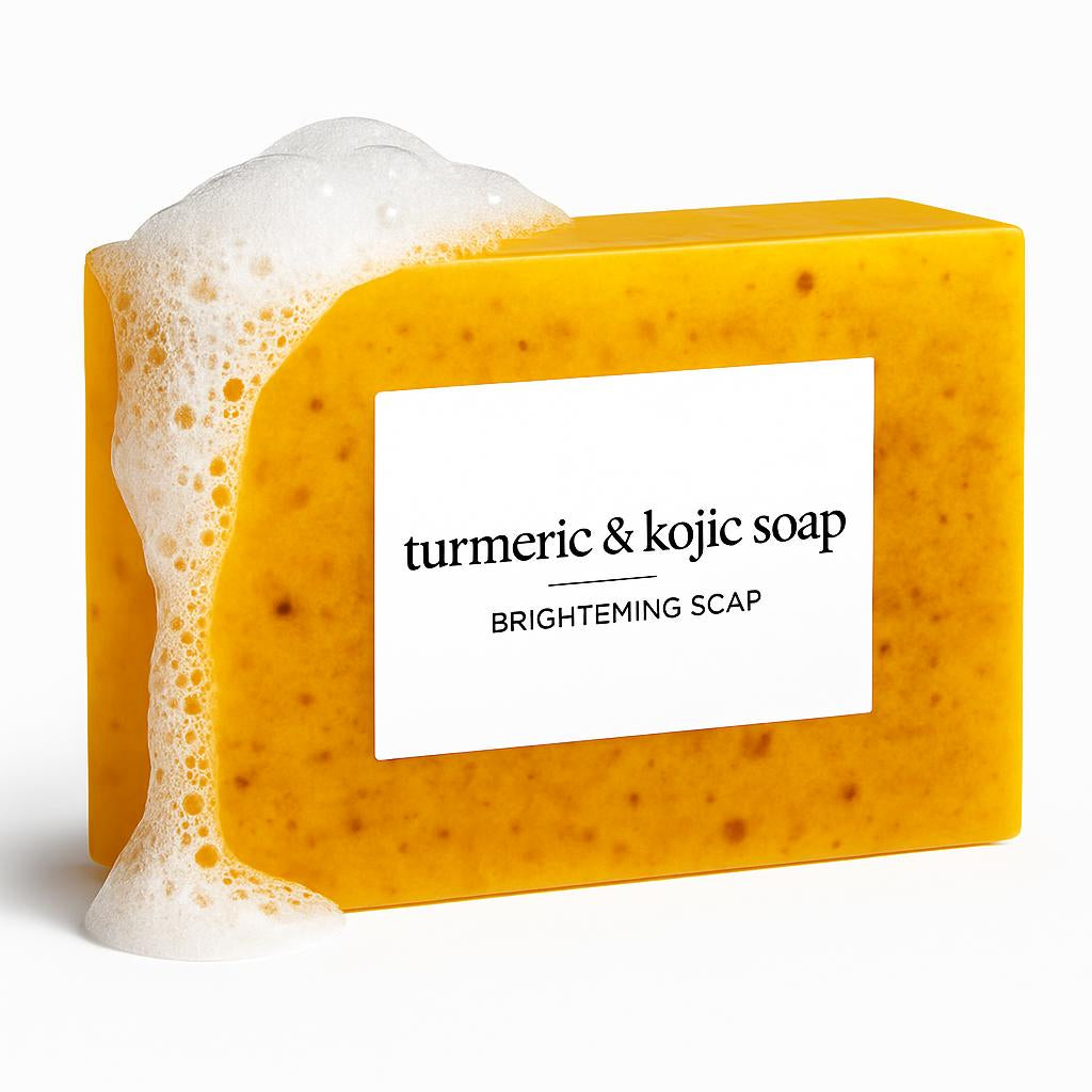 Natural Yellow Turmeric Soap Bars - Eco-Friendly, Biodegradable, Plastic-Free