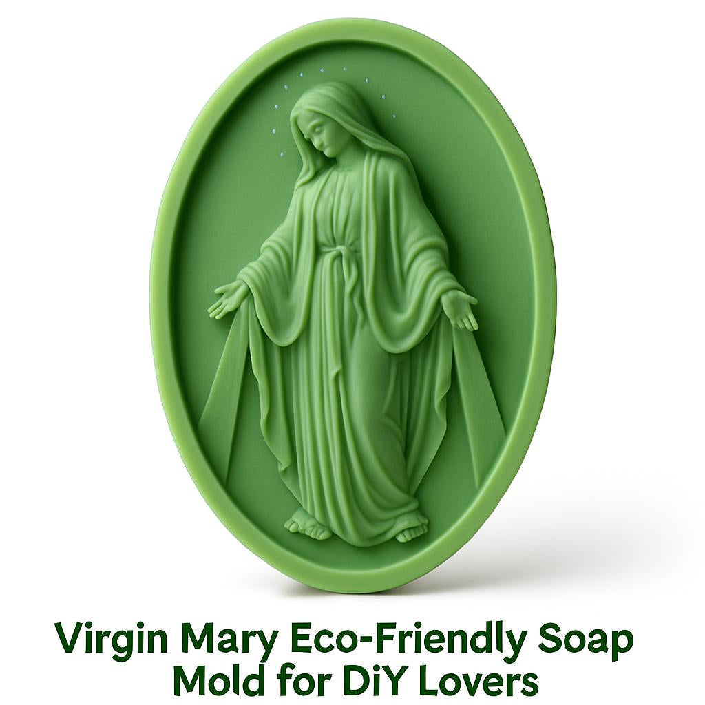 Light green oval soap bar with natural ingredients