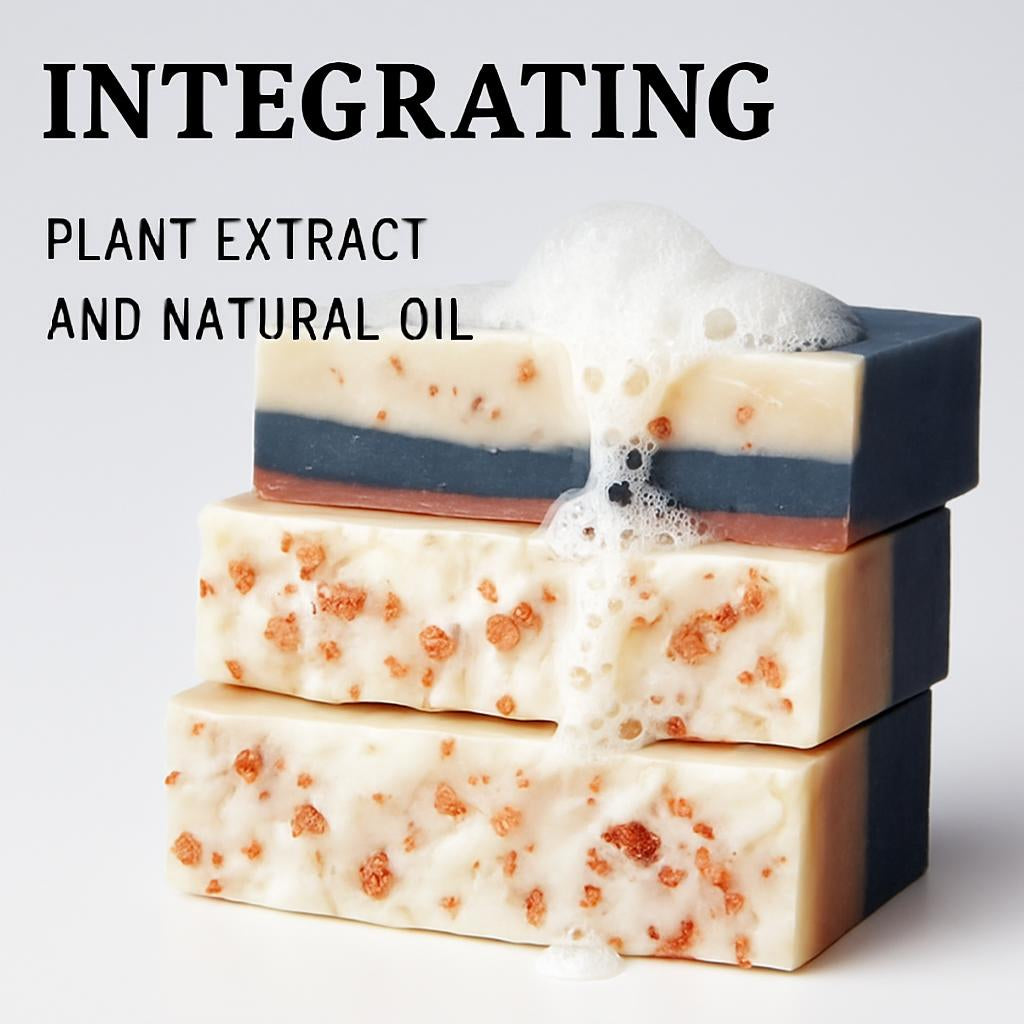 Multicolored Natural Bar Soap - Eco-Friendly, Plastic-Free, Long-Lasting