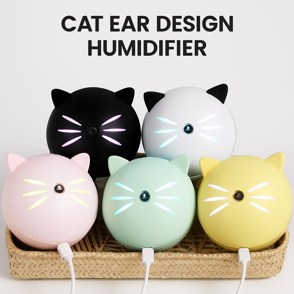 Compact Cat Ear Design Humidifier in Multiple Colors
