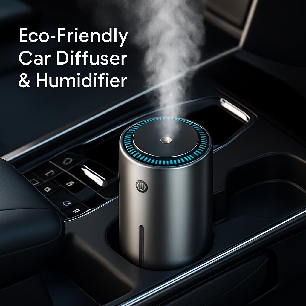 Portable Cylindrical Humidifier with Water-Saving Design