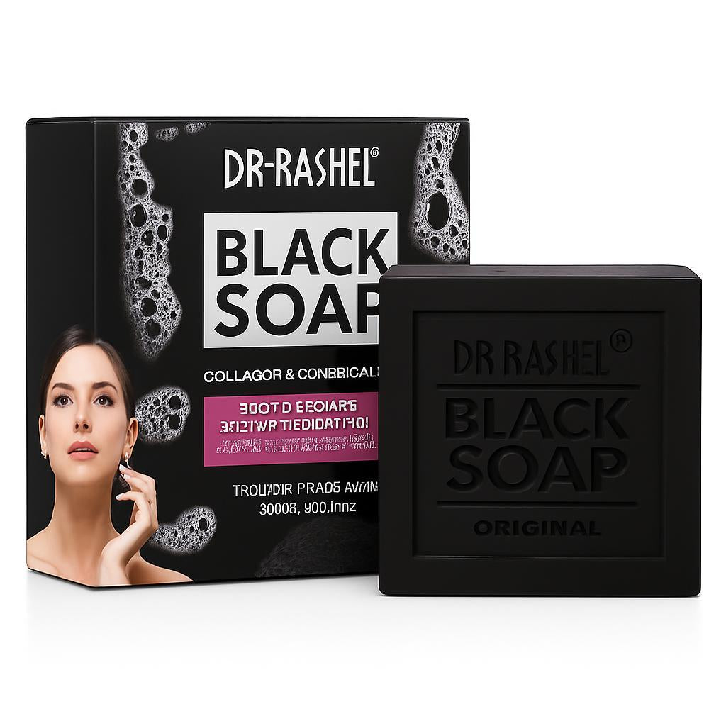 Charcoal Collagen Black Soap Bar for Natural Skincare