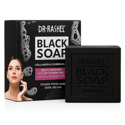 Charcoal Collagen Black Soap Bar for Natural Skincare